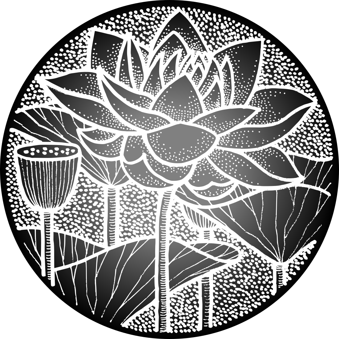 Vinyl tapijt bloemen en planten lotus bloem traditioneel - TenStickers
