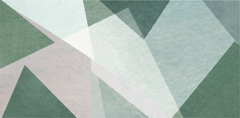 Vinyl tapijt geometrisch saliegroen overlays - TenStickers