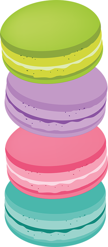 Vinyl tapijt keuken colorful macarrons - TenStickers