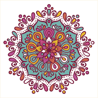 Vinyl tapijt keuken kleurrijke tegels mandala - TenStickers