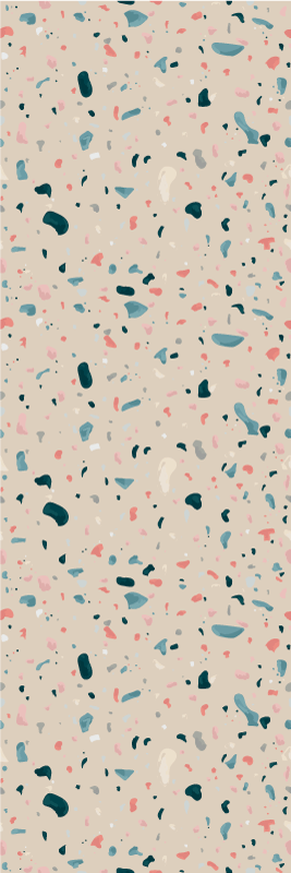 Vinyl tapijt keuken handgeschilderd terrazzo patroon - TenStickers
