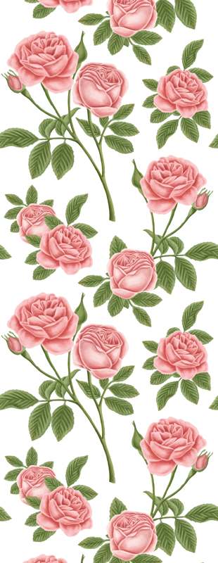 Vinyl tapijt keuken bloemenprint rozen - TenStickers