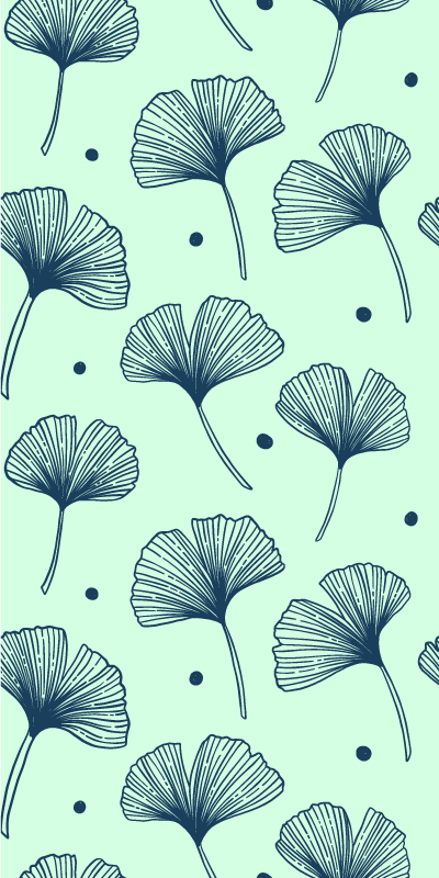 Vinyl tapijt keuken bloemen blauw kleur - TenStickers