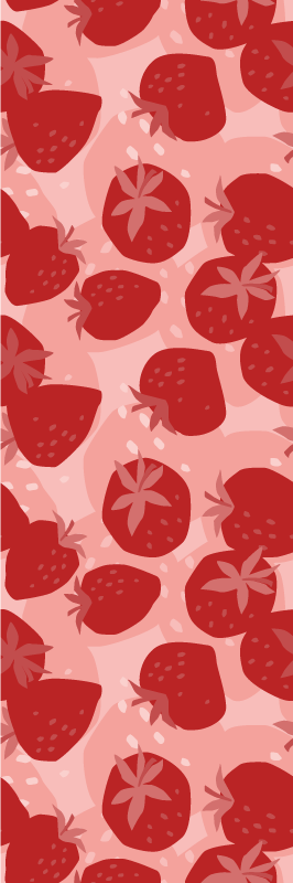 Vinyl tapijt keuken abstract naadloze rode aardbeien - TenStickers