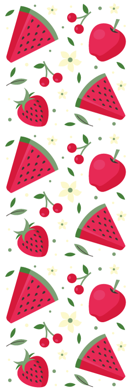 Vinyl tapijt keuken met verschillende fruitpatronen - TenStickers