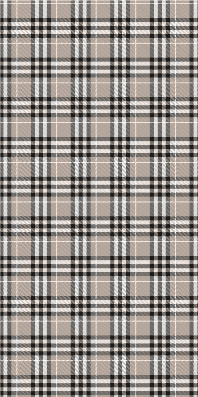 Vinyl tapijt keuken traditioneel grijs tartan patroon - TenStickers