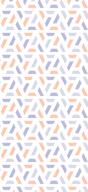 Vinyl tapijt keuken met geometrische lijnen in nordic stijl - TenStickers