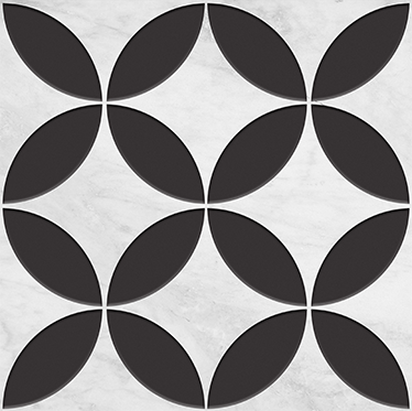 Vinyl tapijt badkamer hydraulische bloemen tegels - TenStickers