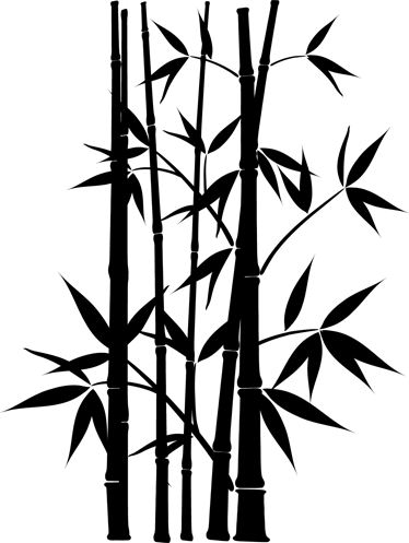 Vinyl tapijt badkamer bamboe planten decoratie - TenStickers