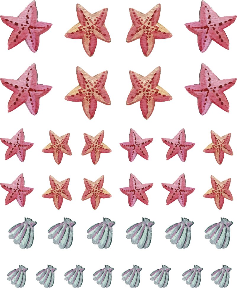 Vinyl tapijt badkamer zeester design - TenStickers