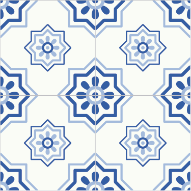 Vinyl tapijt badkamer blauwe tegelstickers - TenStickers