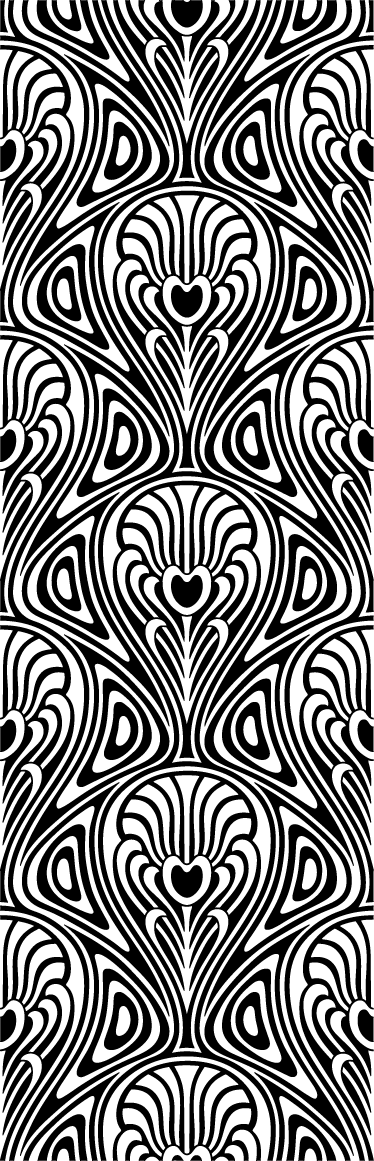 Vinyl tapijt badkamer art nouveau stijl - TenStickers