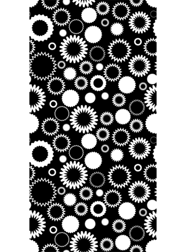 Vinyl tapijt badkamer zwart-witte zonnebloemen - TenStickers