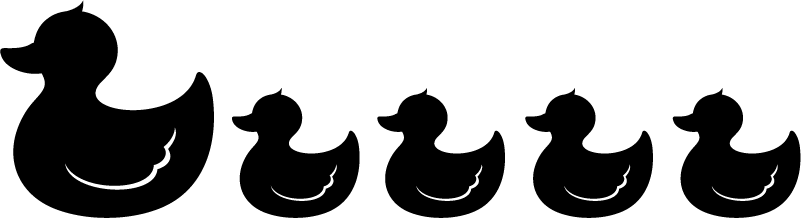 Vinyl tapijt badkamer gummy duck - TenStickers
