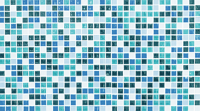 Vinyl tapijt badkamer mozaïek blauwe tegels - TenStickers