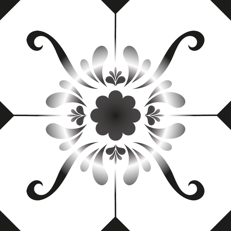 Vinyl tapijt badkamer met tegelpatroon - TenStickers