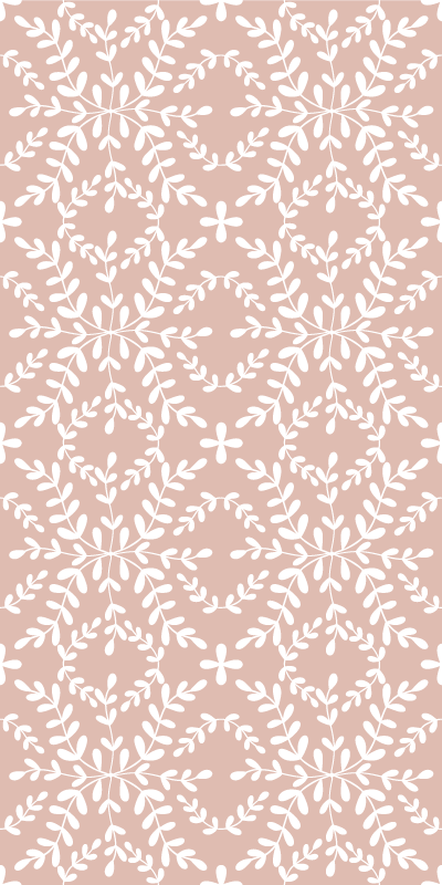 Vinyl tapijt bloemen en planten vintage siertakken patroon - TenStickers