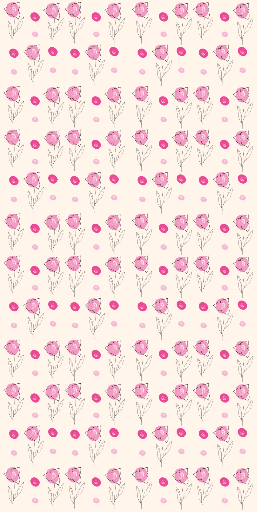 Vinyl tapijt bloemen en planten bugambilia patrón - TenStickers