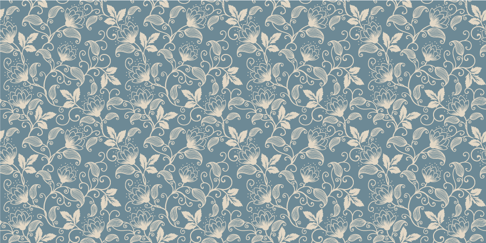 Vinyl tapijt bloemen en planten met bloemenmotief - TenStickers