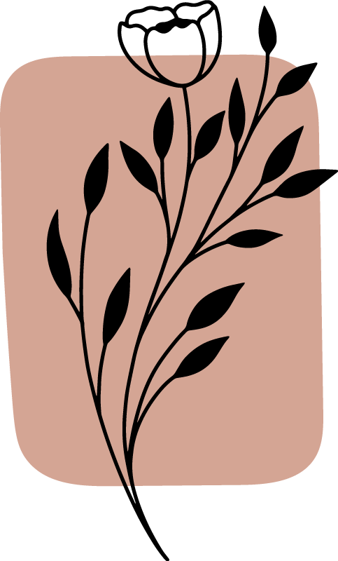 Vinyl tapijt bloemen en planten stijlvolle bloemaccenten - TenStickers