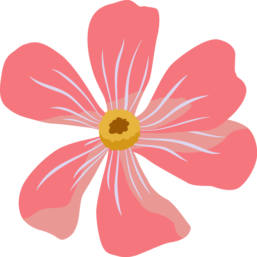 Vinyl tapijt bloemen en planten roze bloemen ontwerp - TenStickers