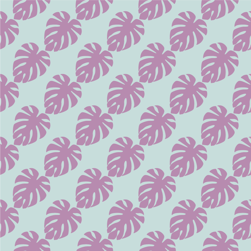 Vinyl tapijt bloemen en planten bladeren patroon print - TenStickers