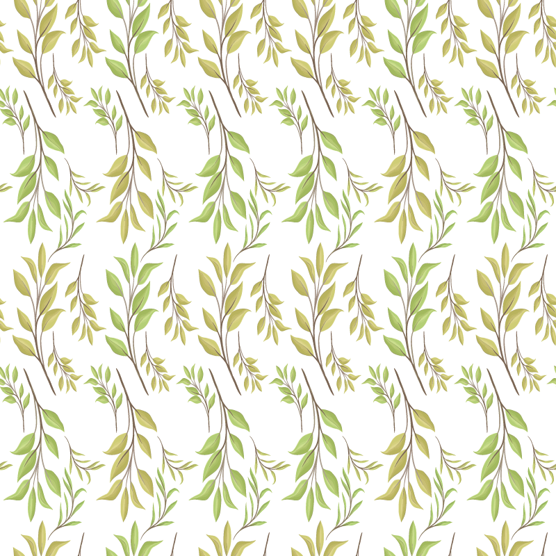 Vinyl tapijt bloemen en planten weelderig groen motief - TenStickers
