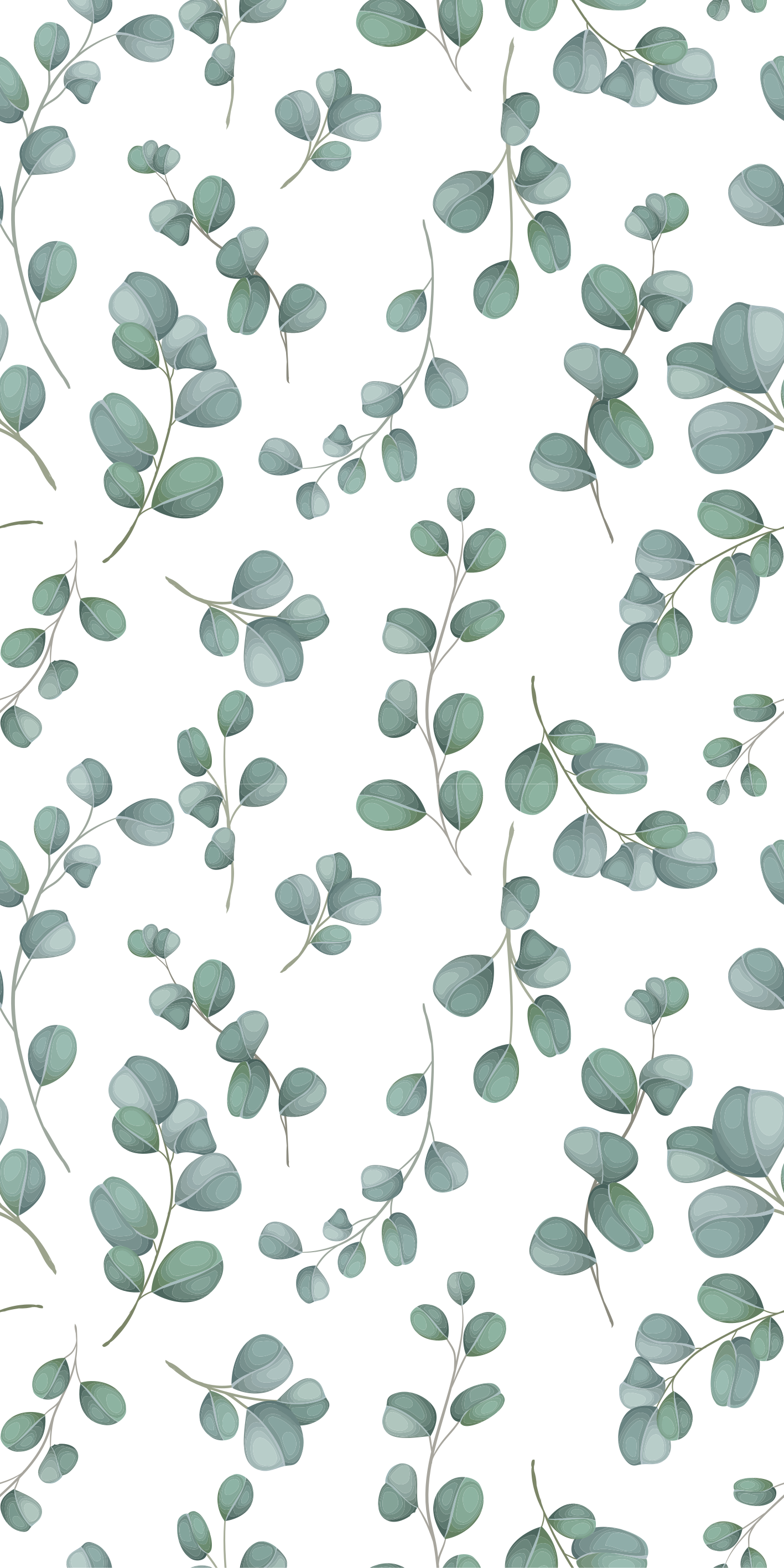 Vinyl tapijt bloemen en planten eucalyptus groen ontwerp - TenStickers