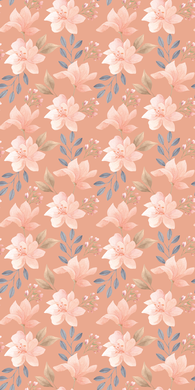 Vinyl tapijt bloemen en planten bloesem floral patroon - TenStickers