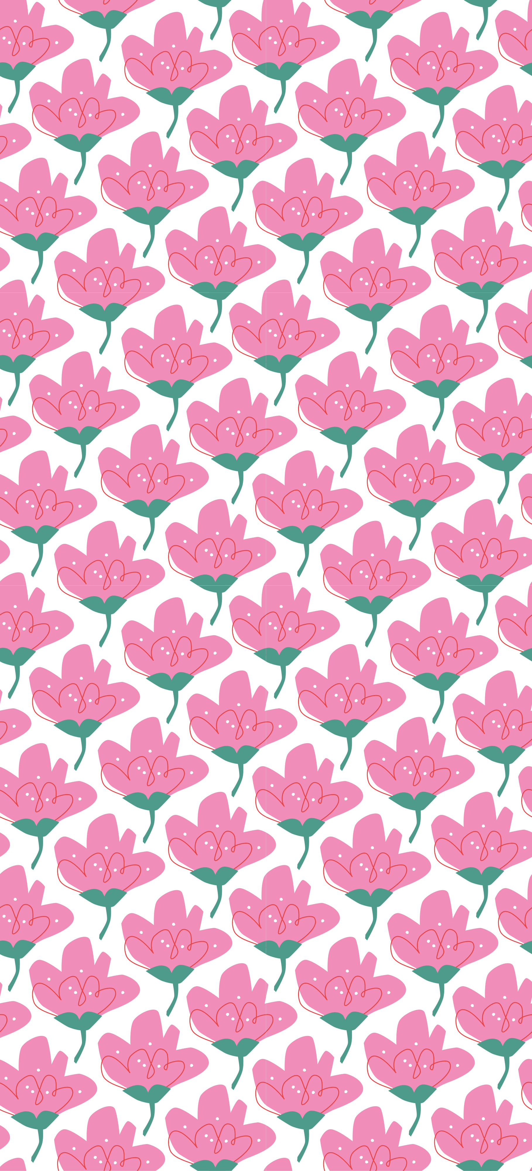 Vinyl tapijt slaapkamer roze bloemen - TenStickers