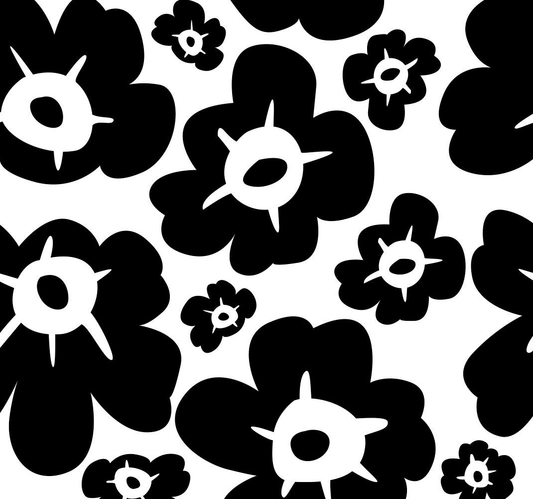 Vinyl tapijt slaapkamer zwarte papaver - TenStickers