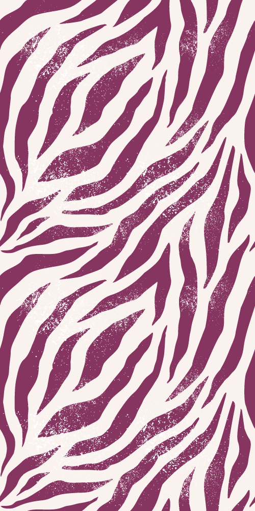 Vinyl vloerkleed dierenprint paars en witte zebra patroon - TenStickers
