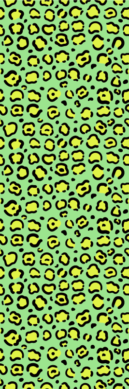 Vinyl vloerkleed dierenprint kleurrijke luipaard op pistache - TenStickers