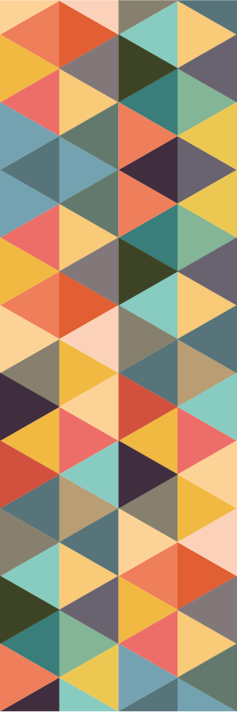 Vinyl tapijt geometrisch multicolor geometrische patronen - TenStickers