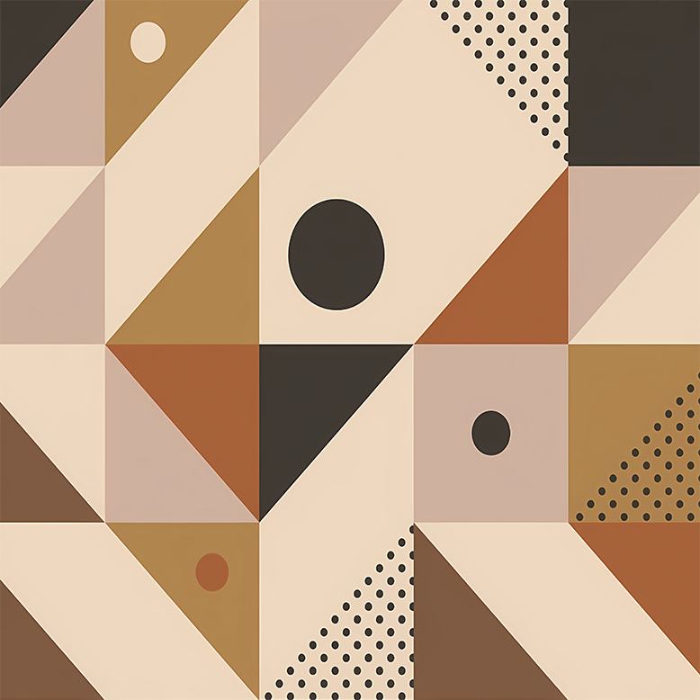 Vinyl tapijt geometrisch bruin patchwork - TenStickers