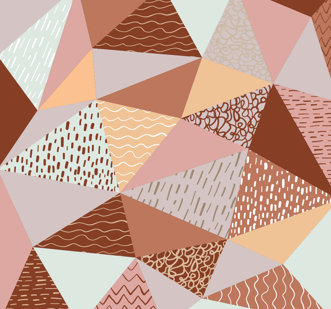 Vinyl tapijt geometrisch driehoeken compositie - TenStickers