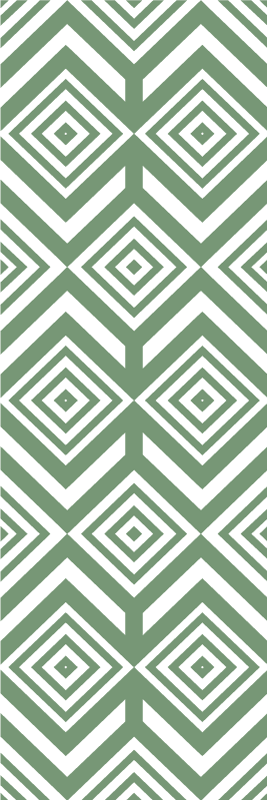Vinyl tapijt geometrisch groene ruiten - TenStickers
