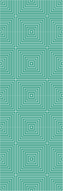 Vinyl tapijt geometrisch groen vierkant patroon - TenStickers