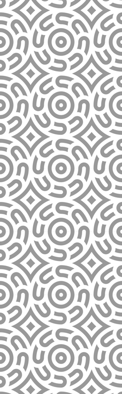Vinyl tapijt geometrisch wit patroon met cirkels - TenStickers