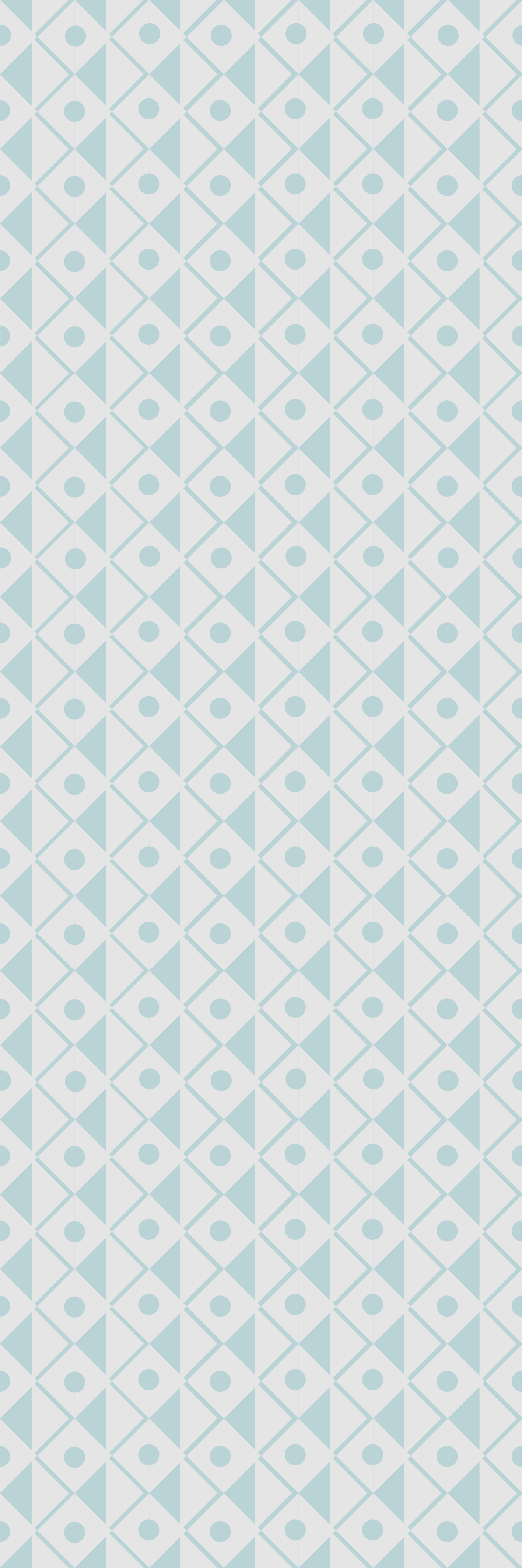 Vinyl tapijt geometrisch blauw en witte ruiten ontwerp - TenStickers