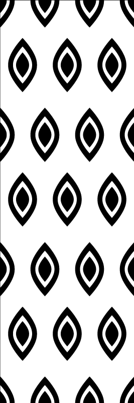 Vinyl tapijt geometrisch zwart-witte vormen - TenStickers