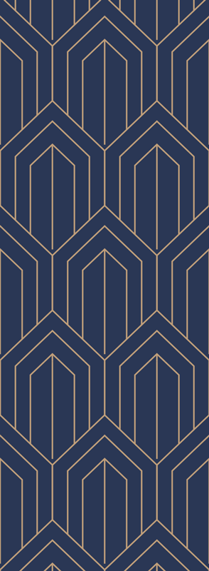 Vinyl tapijt geometrisch kayla metallic - TenStickers