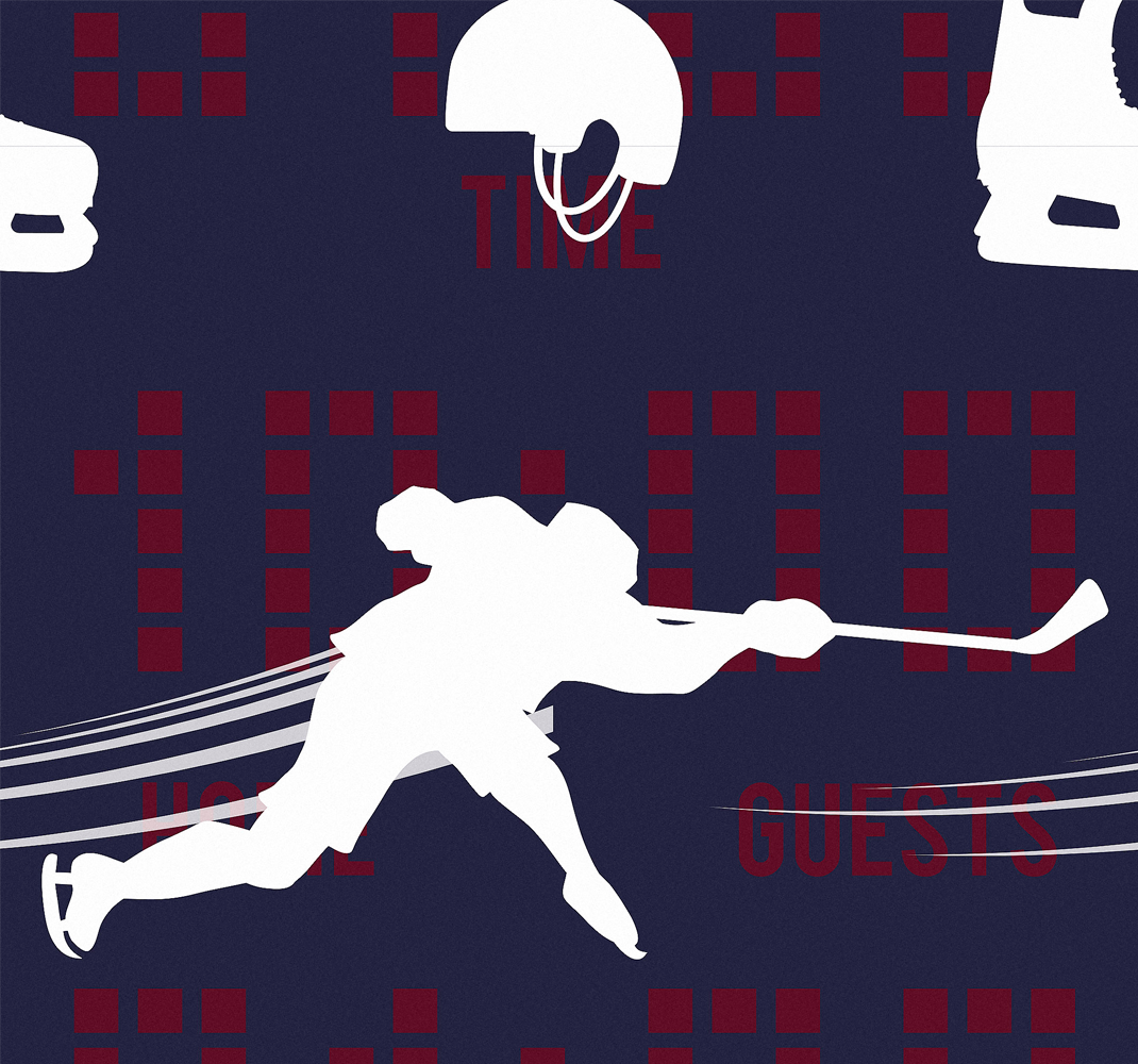 Vinyl tapijt slaapkamer hockeyspeler - TenStickers