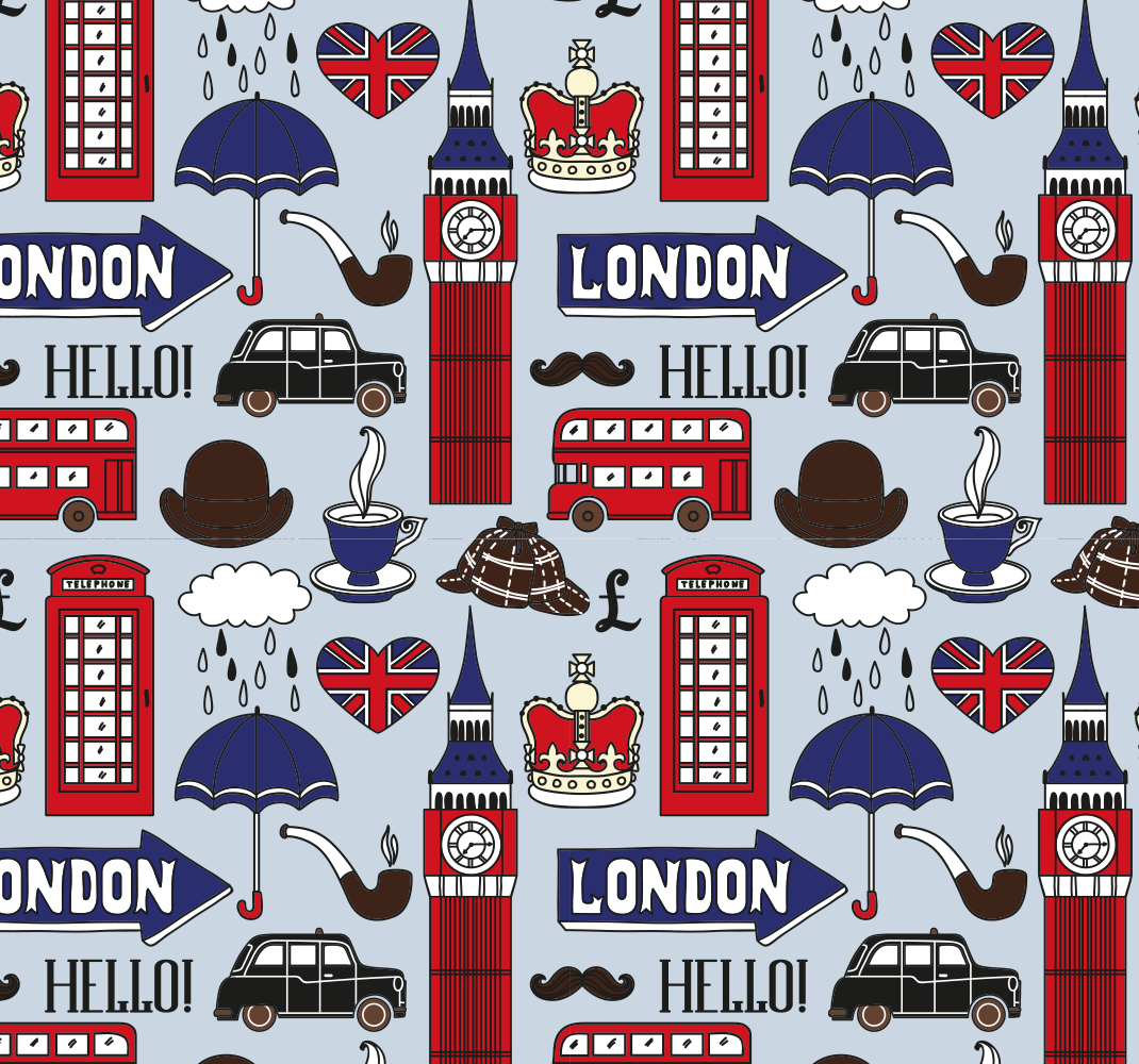 Vinyl tapijt slaapkamer best of british londen - TenStickers