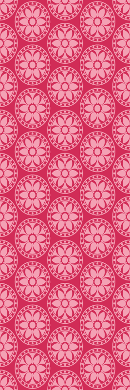Vinyl tapijt slaapkamer roze koreaanse cirkels - TenStickers