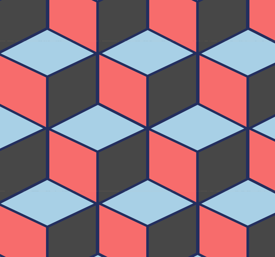 Vinyl tapijt slaapkamer geometrische vierkanten 3d - TenStickers
