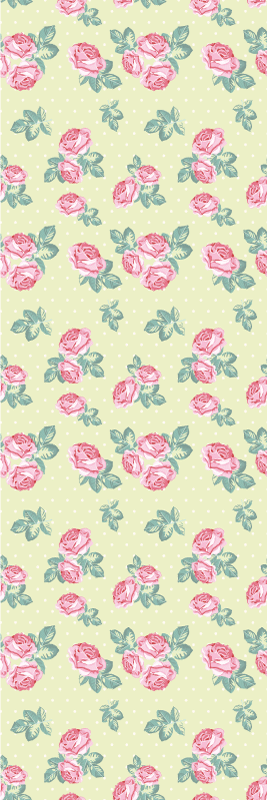 Vinyl tapijt slaapkamer shabby chic met stippenpatroon - TenStickers