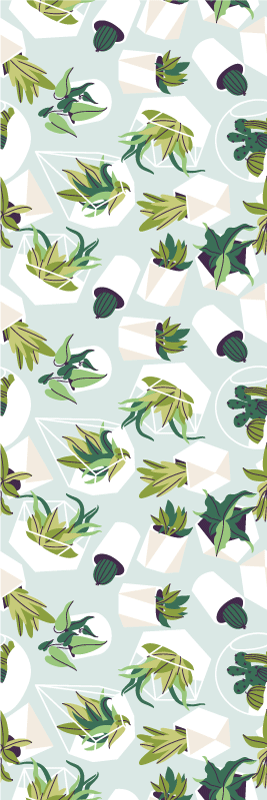 Vinyl tapijt slaapkamer groene cactus - TenStickers