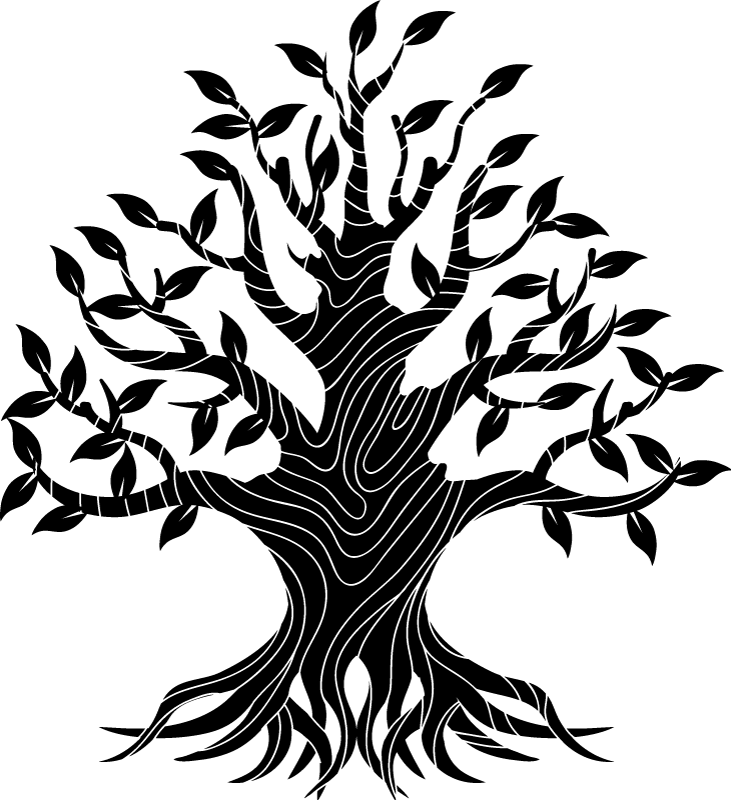 Vinyl tapijt natuur levensboom lijnen - TenStickers