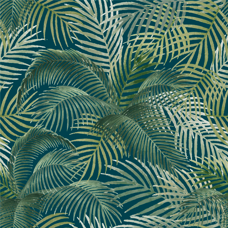 Vinyl tapijt natuur tropisch bladeren patroon - TenStickers